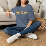 Retro Running Rabbit T-Shirt | Vintage Script Logo
