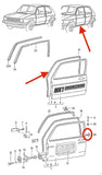 VW MK1 Rabbit Jetta Caddy Door Seal Set -4door set-